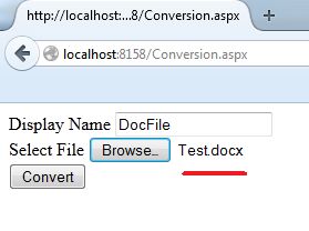 After selecting the file